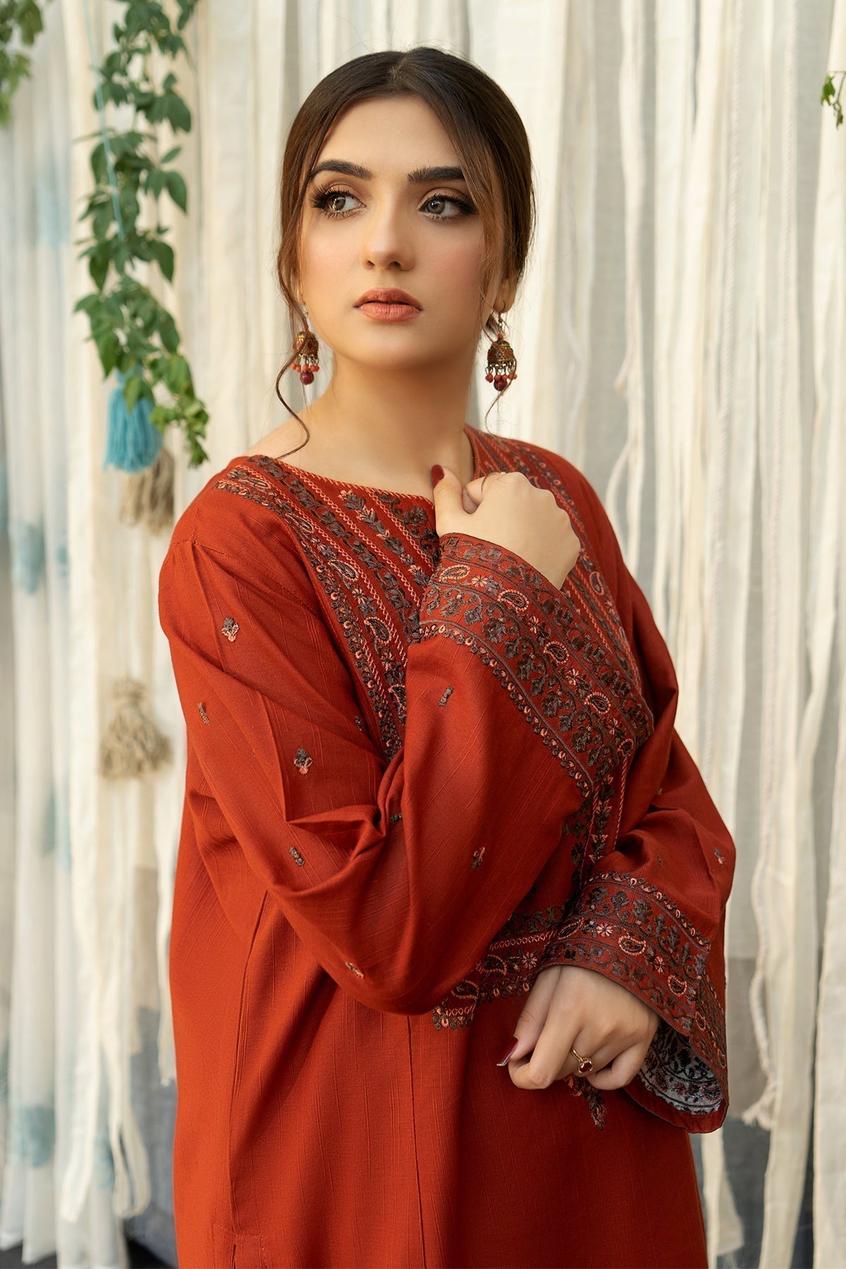 URGE -  Luxury Embroidered 3-Piece in Lawn UNSTICED AS-33