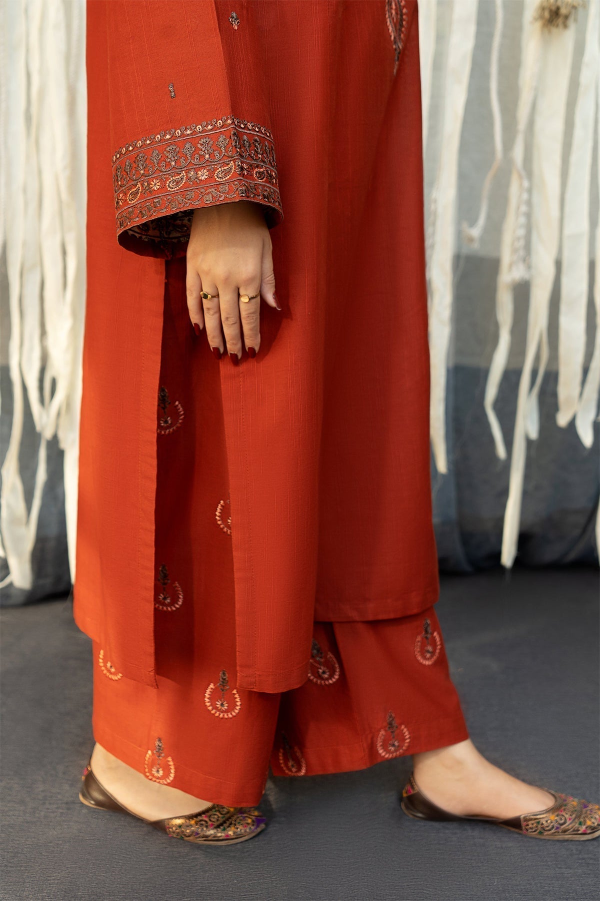 URGE -  Luxury Embroidered 3-Piece in Lawn UNSTICED AS-33