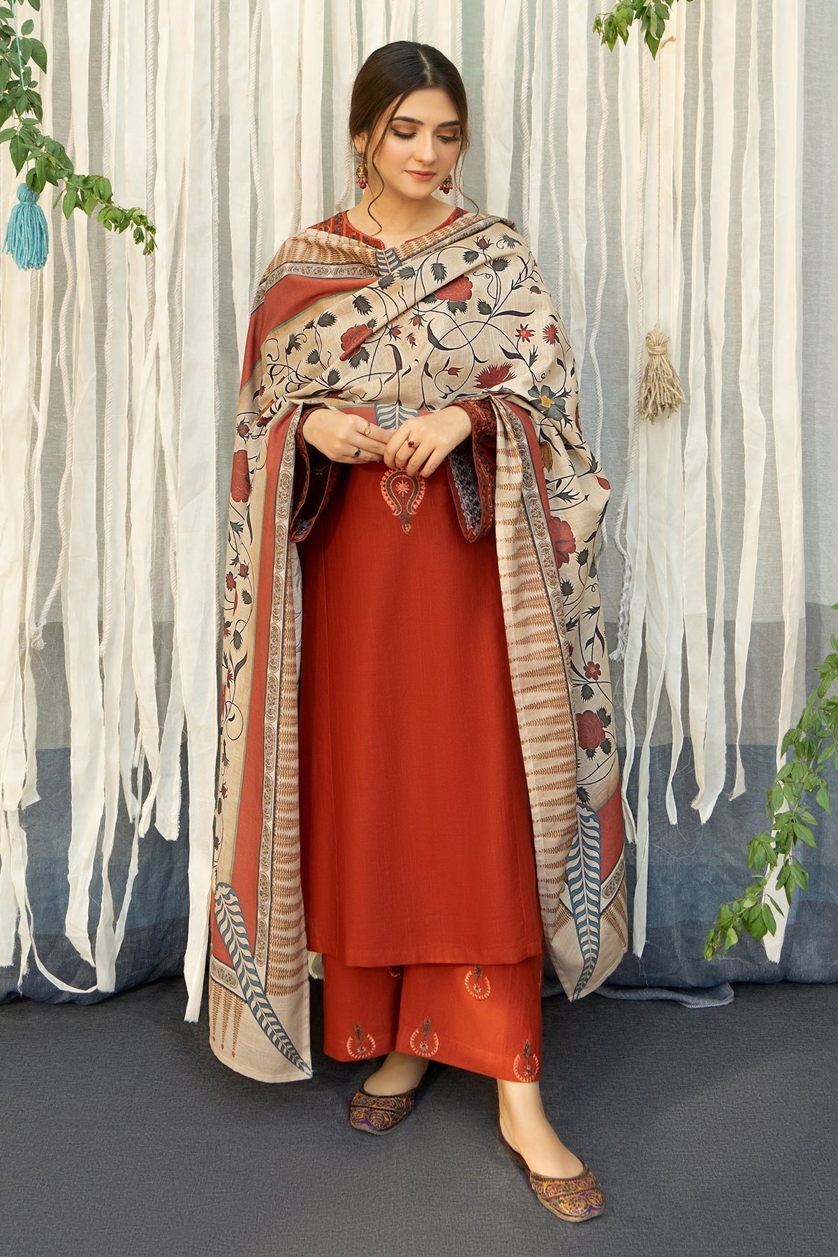 URGE -  Luxury Embroidered 3-Piece in Lawn UNSTICED AS-33