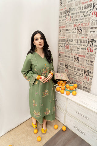HABIBA – Luxury Embroidered 3-Piece in DHANAK