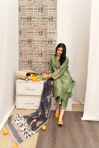 HABIBA – Luxury Embroidered 3-Piece in DHANAK