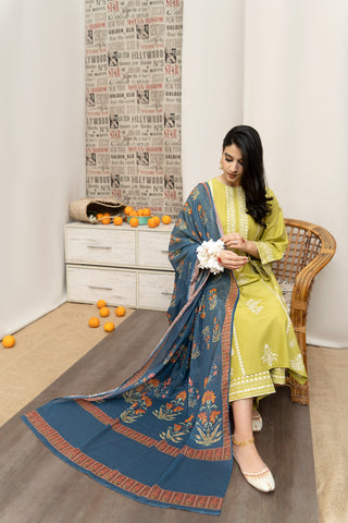 TOOR – Luxury Embroidered 3-Piece in DHANAK