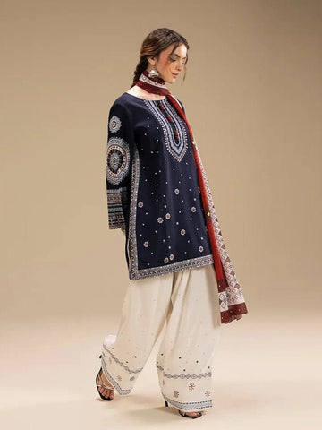Rangrez-Haevy Embroidered 3-piece suit (UNSTITCHED)FT-9