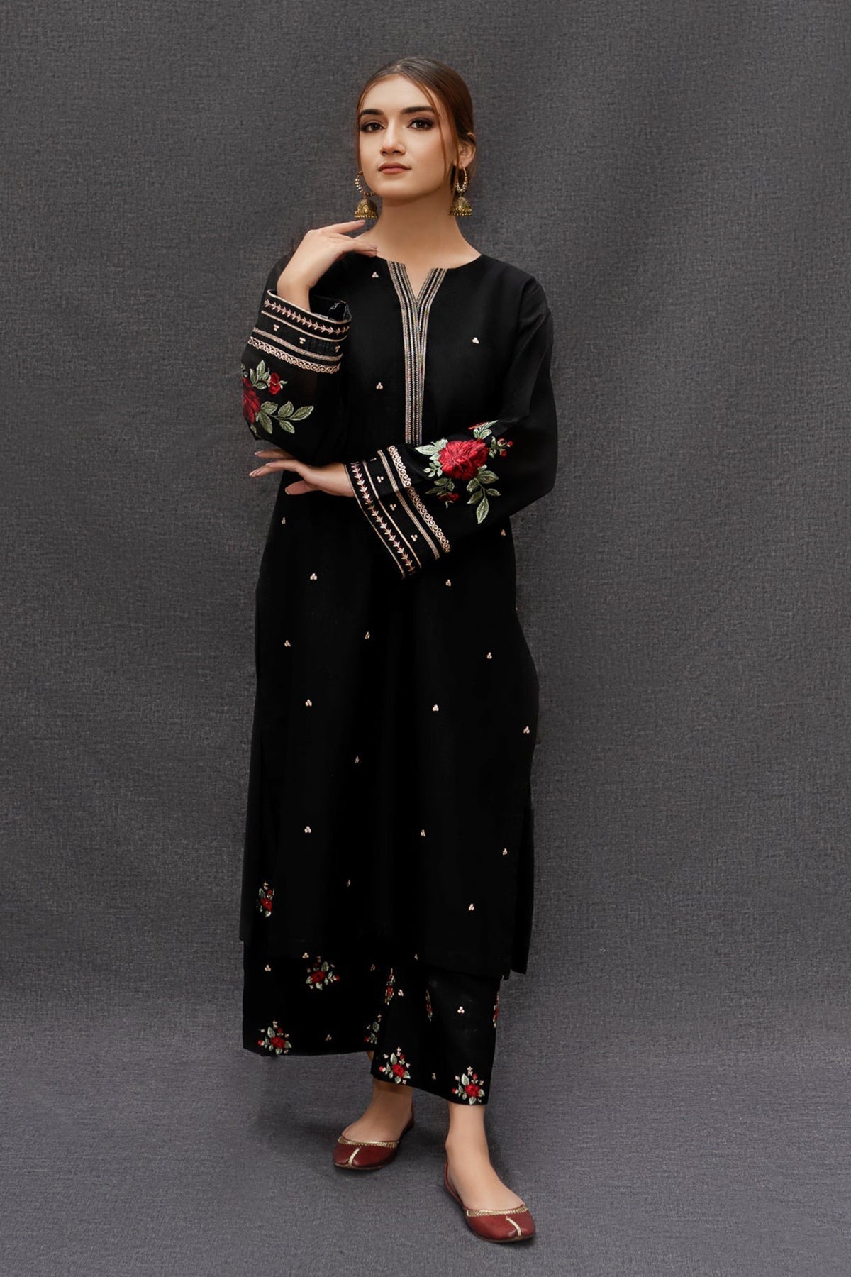 URGE -  – Luxury Embroidered 3-Piece in Lawn UNSTICED AS-02-B