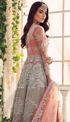 AISHA IMRAN FABRIC NET Full Embroidered With Handwork And Sequins Work