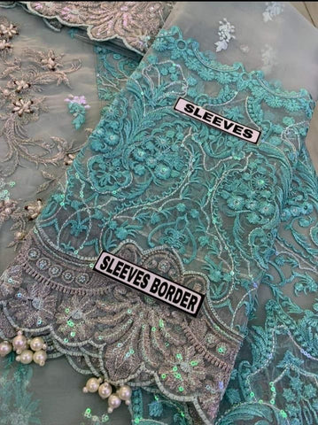 ELAAF BRIDAL ☆Fabric Details:☆  ORGANZA Embriodered with stones handwork