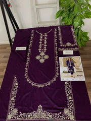 Embroidered 2Pc Lawn Unstitched Summer Dress - DE-55P