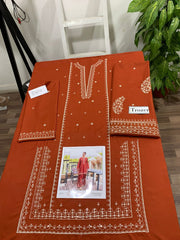 Embroidered 2Pc Lawn Unstitched Summer Dress - AL-00RN