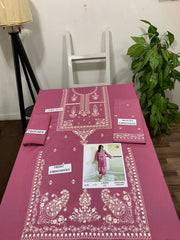 Embroidered 2Pc Lawn Unstitched Summer Dress - DE-1122PN