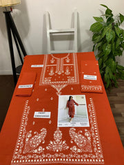 Embroidered 2Pc Lawn Unstitched Summer Dress - DE-1122N