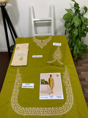 Heavy Embroidered 2Pc Lawn Unstitched Summer Dress - DE-1101A