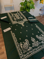 Embroidered 2Pc Lawn Unstitched Summer Dress - DE-1122GN