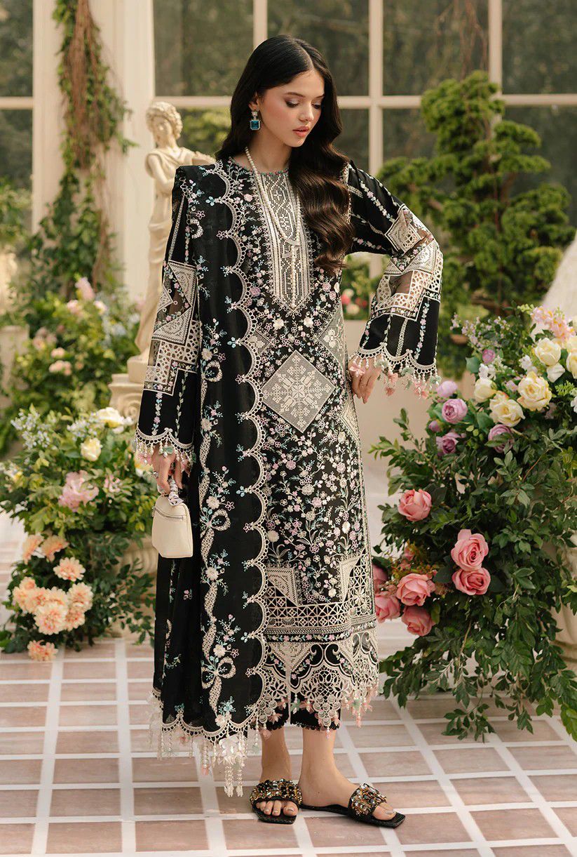 Brand :Presenting Bin Ilyas Lawn Collection (Black Lover 🖤 )