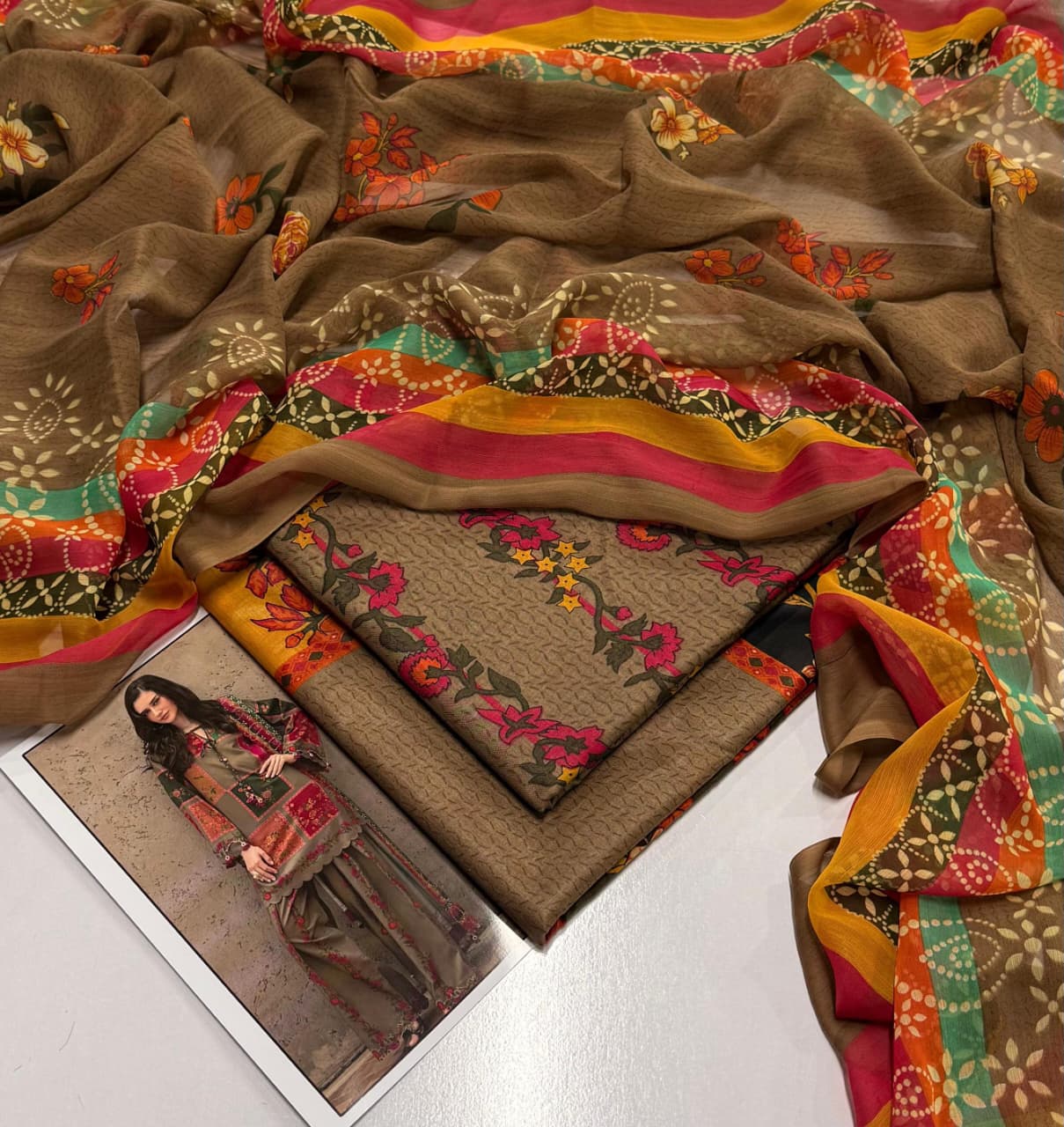 Brand by charizma ( Pure Soft Chiffon Dupatta )