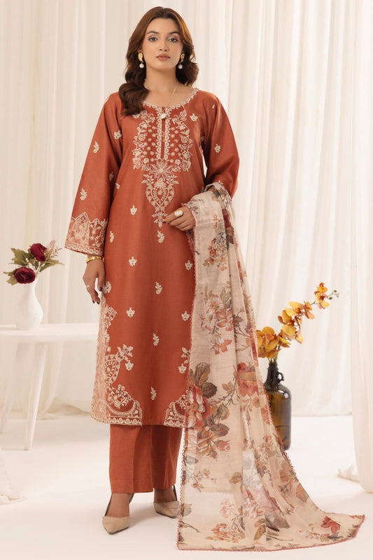 MOHAGNI– Heavy Embroidered 3-Piece Suit Lawn (UNStitched)AS-32