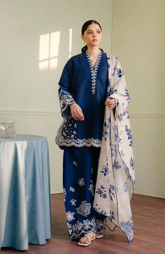 ZARA SHAHJAHAN  Lawn Embroidered 3 Piece | AS-23