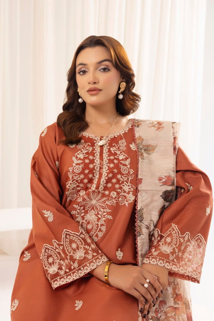 MOHAGNI– Heavy Embroidered 3-Piece Suit Lawn (UNStitched)AS-32