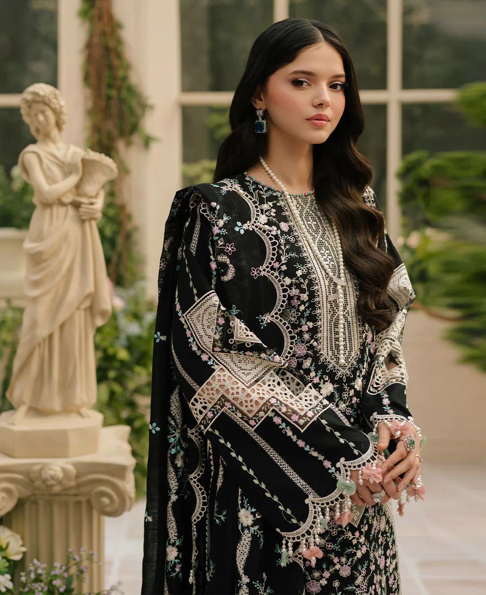 Brand :Presenting Bin Ilyas Lawn Collection (Black Lover 🖤 )