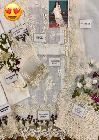 ELAF EMBROIDERED LAWN CHIKANKARI UNSTITCHED 3pc