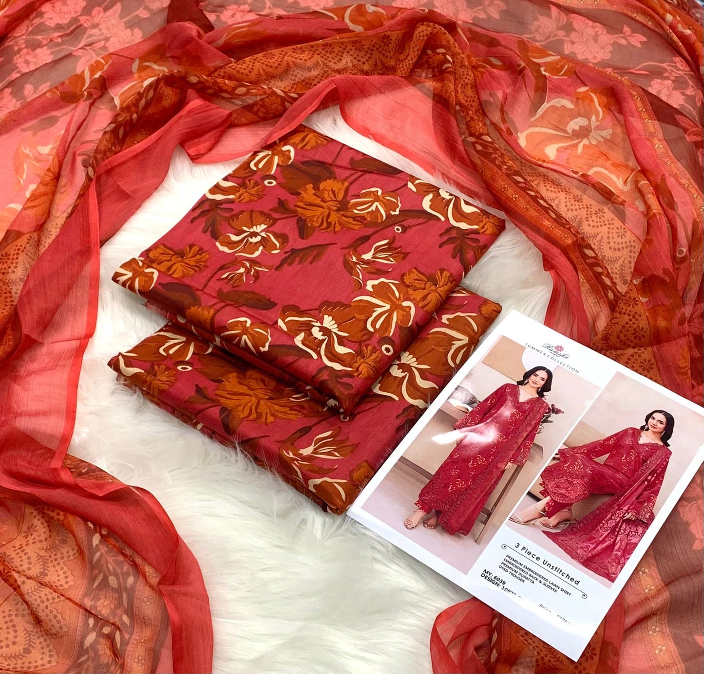 Summar collection Digital printed Chiffon duppta 2k26